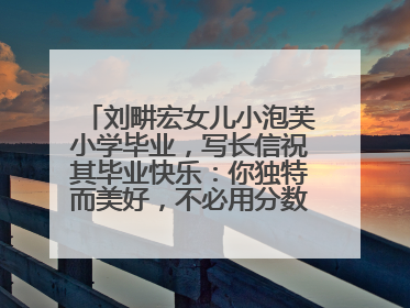 刘畊宏女儿小泡芙小学毕业，写长信祝其毕业快乐：你独特而美好，不必用分数证明自己
