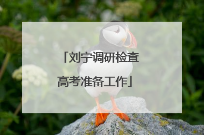 刘宁调研检查高考准备工作