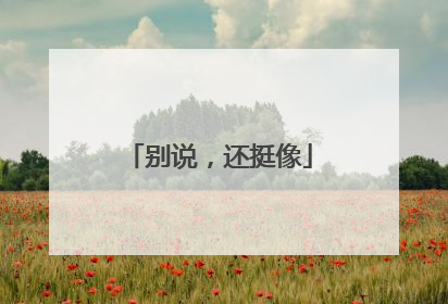别说，还挺像