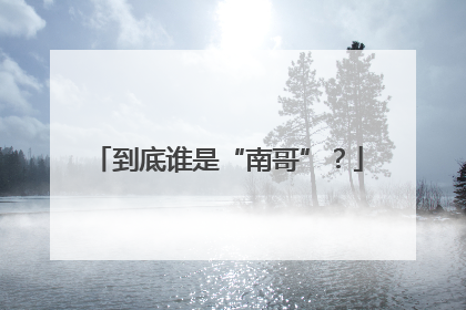 到底谁是“南哥”？