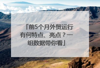 前5个月外贸运行有何特点、亮点？一组数据带你看