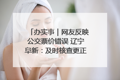 办实事｜网友反映公交票价错误 辽宁阜新：及时核查更正 加强实时巡检