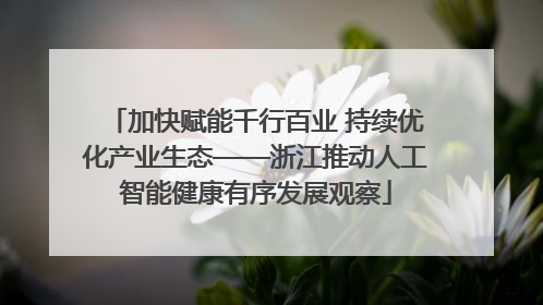 加快赋能千行百业 持续优化产业生态——浙江推动人工智能健康有序发展观察