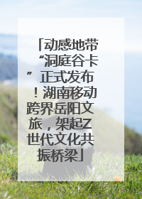 动感地带“洞庭谷卡”正式发布！湖南移动跨界岳阳文旅，架起Z世代文化共振桥梁