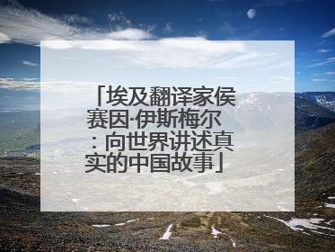 埃及翻译家侯赛因·伊斯梅尔：向世界讲述真实的中国故事