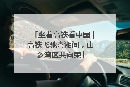坐着高铁看中国｜高铁飞驰粤湘间，山乡湾区共向荣