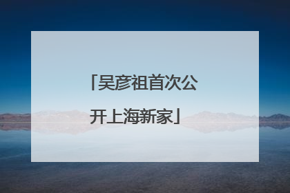 吴彦祖首次公开上海新家