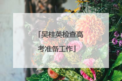 吴桂英检查高考准备工作