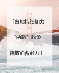 各地持续加力“两新”政策 释放消费潜力