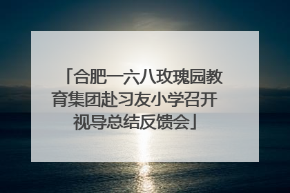 合肥一六八玫瑰园教育集团赴习友小学召开视导总结反馈会