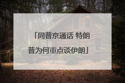 同普京通话 特朗普为何重点谈伊朗