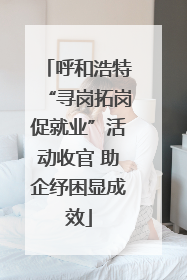 呼和浩特“寻岗拓岗促就业”活动收官 助企纾困显成效