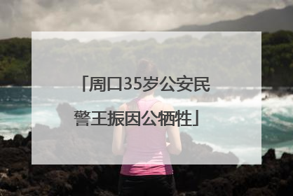 周口35岁公安民警王振因公牺牲