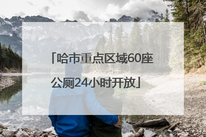 哈市重点区域60座公厕24小时开放