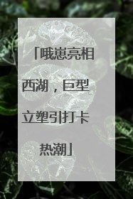 哦崽亮相西湖，巨型立塑引打卡热潮