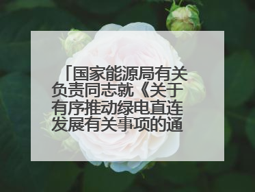 国家能源局有关负责同志就《关于有序推动绿电直连发展有关事项的通知》答记者问