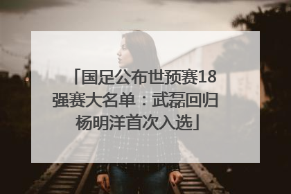 国足公布世预赛18强赛大名单：武磊回归 杨明洋首次入选