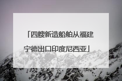 四艘新造船舶从福建宁德出口印度尼西亚