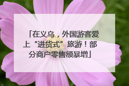 在义乌，外国游客爱上“进货式”旅游！部分商户零售额暴增