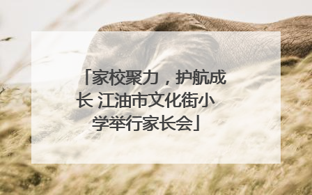 家校聚力，护航成长 江油市文化街小学举行家长会