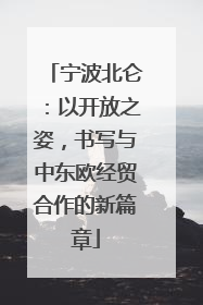 宁波北仑：以开放之姿，书写与中东欧经贸合作的新篇章