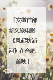 安徽首部新文旅电影《风起秋浦河》在合肥首映
