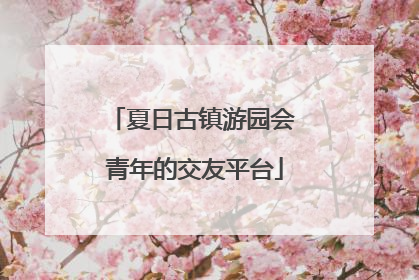 夏日古镇游园会 青年的交友平台