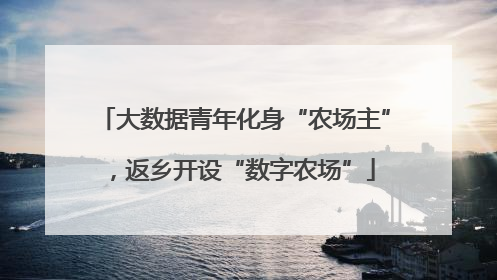 大数据青年化身“农场主”，返乡开设“数字农场”