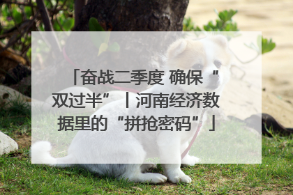 奋战二季度 确保“双过半”丨河南经济数据里的“拼抢密码”