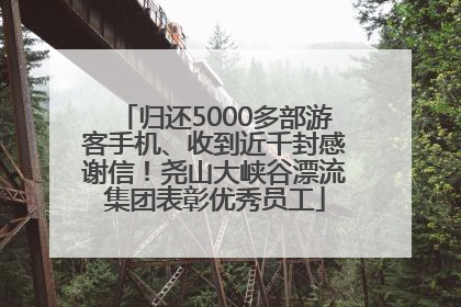 归还5000多部游客手机、收到近千封感谢信！尧山大峡谷漂流集团表彰优秀员工