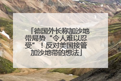 德国外长称加沙地带局势“令人难以忍受”！反对美国接管加沙地带的想法