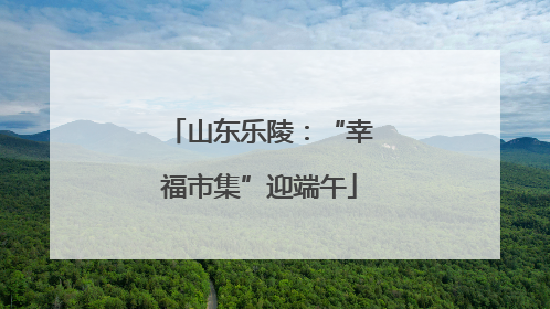 山东乐陵：“幸福市集”迎端午