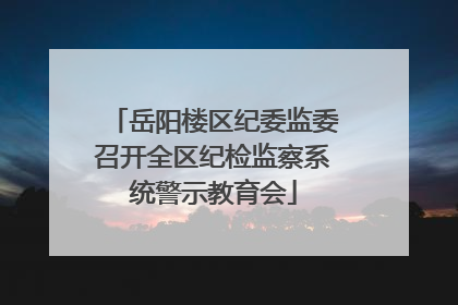 岳阳楼区纪委监委召开全区纪检监察系统警示教育会
