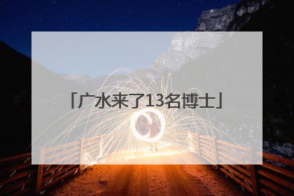 广水来了13名博士