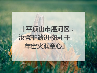 平顶山市湛河区：汝瓷非遗进校园 千年窑火润童心