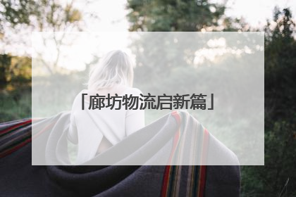 廊坊物流启新篇