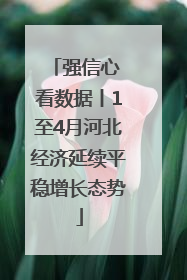强信心 看数据丨1至4月河北经济延续平稳增长态势