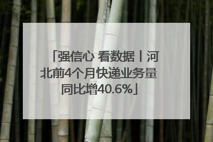 强信心 看数据丨河北前4个月快递业务量同比增40.6%