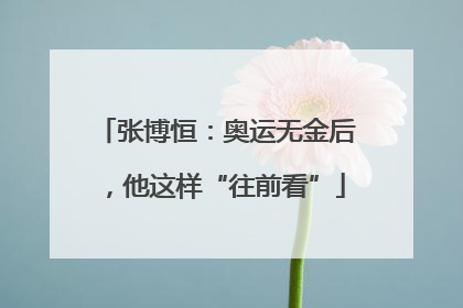 张博恒：奥运无金后，他这样“往前看”
