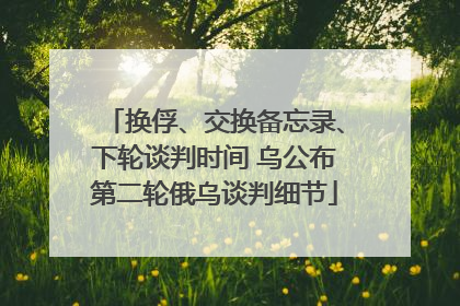 换俘、交换备忘录、下轮谈判时间 乌公布第二轮俄乌谈判细节