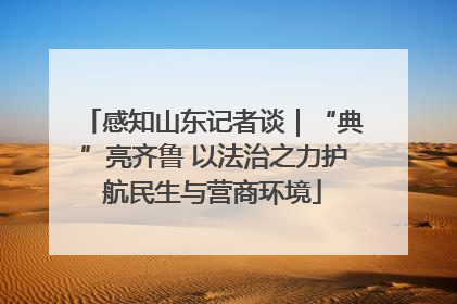 感知山东记者谈｜“典”亮齐鲁 以法治之力护航民生与营商环境