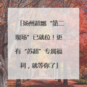 扬州超燃“第二现场”已就位！更有“苏超”专属福利，就等你了
