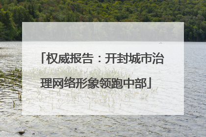 权威报告：开封城市治理网络形象领跑中部