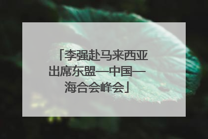 李强赴马来西亚出席东盟—中国—海合会峰会
