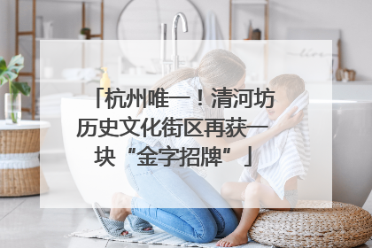 杭州唯一！清河坊历史文化街区再获一块“金字招牌”