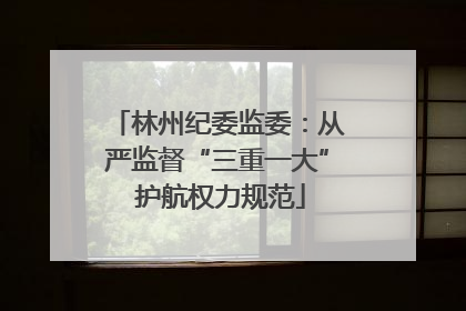 林州纪委监委：从严监督“三重一大” 护航权力规范