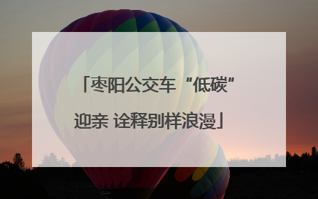 枣阳公交车“低碳”迎亲 诠释别样浪漫