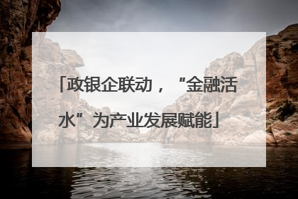 政银企联动，“金融活水”为产业发展赋能