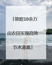 敦煌10余万亩农田实现高效节水灌溉
