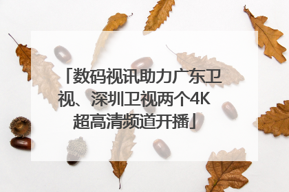 数码视讯助力广东卫视、深圳卫视两个4K超高清频道开播